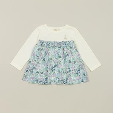 ドビー接結花柄チュニック【日本製】