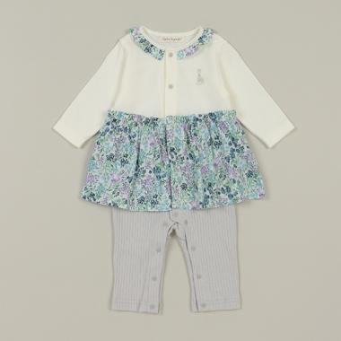 ドビー接結花柄カバーオール【日本製】