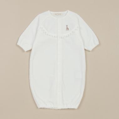 水玉ベロア2WAYオール【日本製】