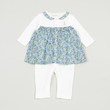 小花柄カバーオール【日本製】