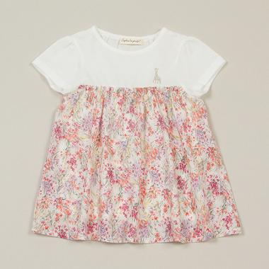 ブーケ柄チュニック【日本製】