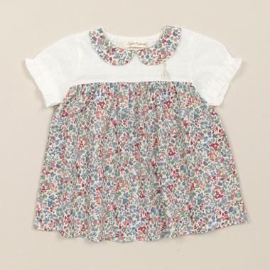 小花柄チュニック【日本製】