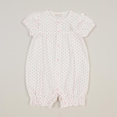 花柄天竺ショートオール【日本製】