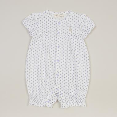 花柄天竺ショートオール【日本製】