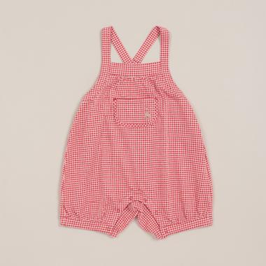 サッカーチェックサロペット【日本製】