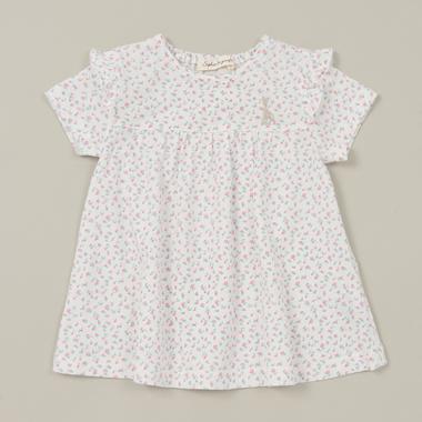 花柄プリント半袖Tシャツ【日本製】