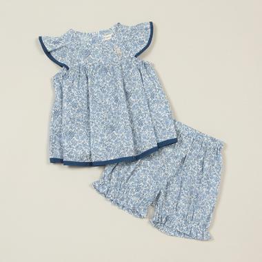 小花柄ベビースーツ【日本製】