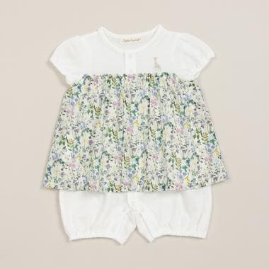 デジタルボタニカル柄ショートオール【日本製】