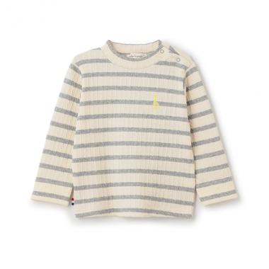ジャカードボーダー長袖Tシャツ