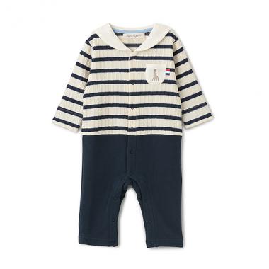 ジャカードボーダーセーラーカバーオール