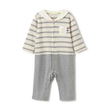 ジャカードボーダーセーラーカバーオール