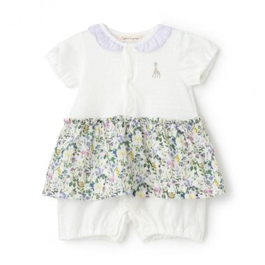 ボタニカル柄ショートオール