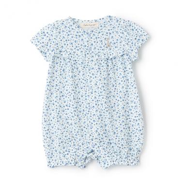 花柄天竺ショートオール