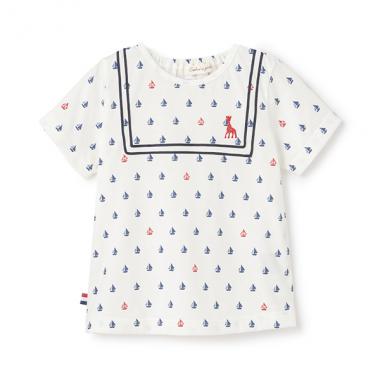 ヨットプリント半袖Tシャツ【日本製】