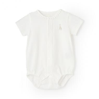 レース半袖ボディスーツ【日本製】