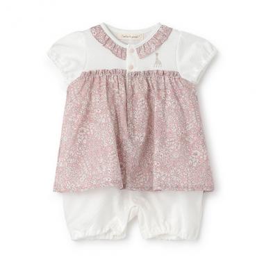 小花柄ショートオール【日本製】