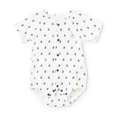ヨットプリントボディスーツ【日本製】