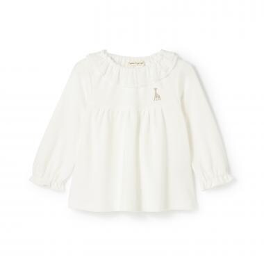 フリル衿スムースブラウス【日本製】