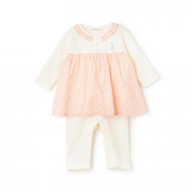 小花柄カバーオール【日本製】