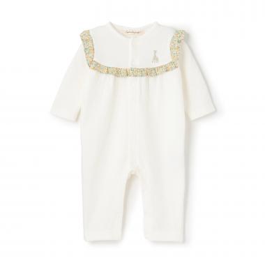 小花柄カバーオール【日本製】