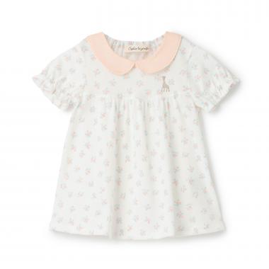 花柄プリント半袖Tシャツ