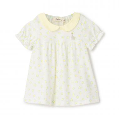 花柄プリント半袖Tシャツ