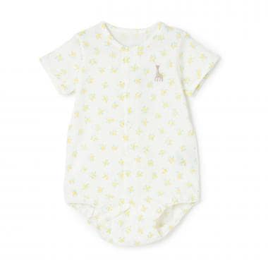 花柄ボディスーツ【日本製】