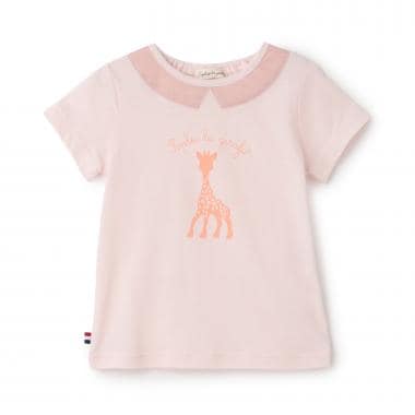 衿つきソフィプリント半袖Tシャツ【日本製】