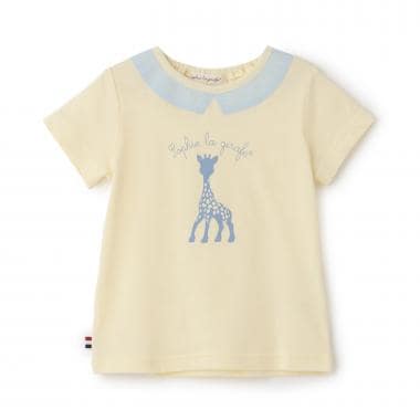 衿つきソフィプリント半袖Tシャツ【日本製】