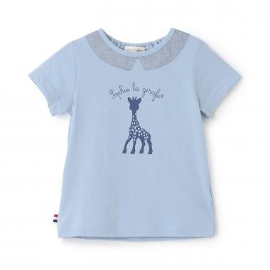 衿つきソフィプリント半袖Tシャツ【日本製】