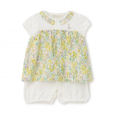 リップル花柄ショートオール