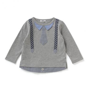 【KISETTE】 ネクタイ長袖Tシャツ【日本製】