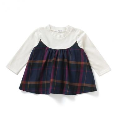 【KISETTE】 チェック切り替えチュニック【日本製】