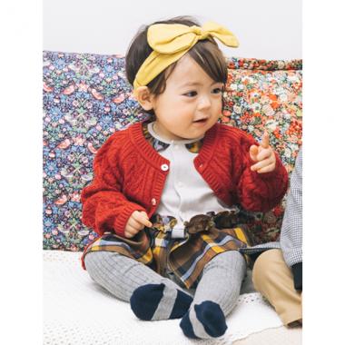 【KISETTE】 アラン編みカーディガン【日本製】