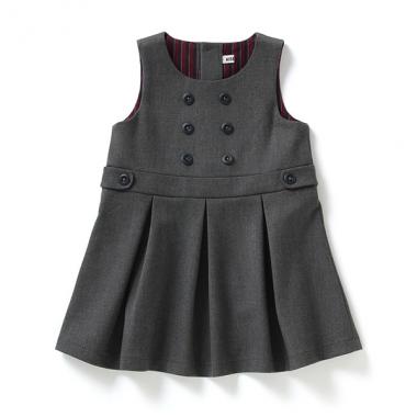 【KISETTE】 ボックスプリーツジャンパースカート【日本製】