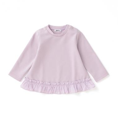 【KISETTE】 裾フリル長袖TEE【日本製】