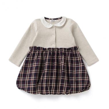 【KISETTE】 バルーンチェックワンピース【日本製】