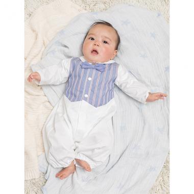 【KISETTE】 ストライプベスト風兼用ドレス【日本製】