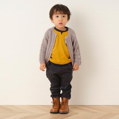 【KISETTE】チェックジャガードパンツ【日本製】