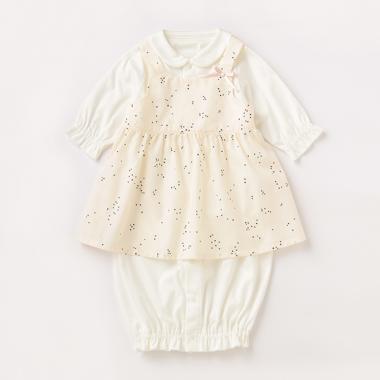 【KISETTE】星柄ローンエプロンつき兼用ドレス【日本製】