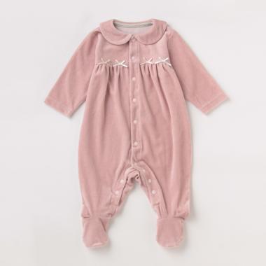 【KISETTE】足つきベロアカバーオール【日本製】