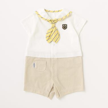 【KISETTE】半袖セーラーショートオール【日本製】