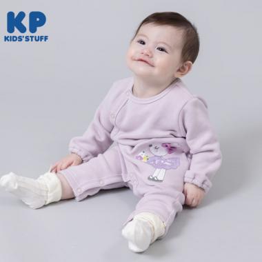 mimiちゃんアップリケの裏毛カバーオール(Free)