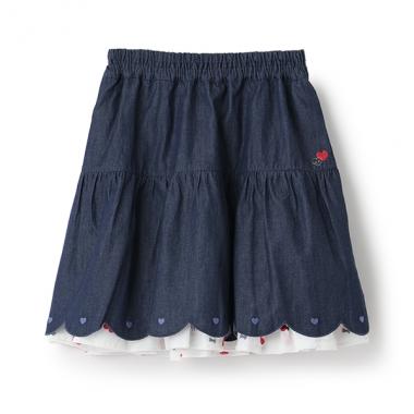 ハート柄リバーシブルスカート(140cm)