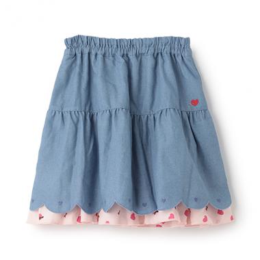 ハート柄リバーシブルスカート(140cm)