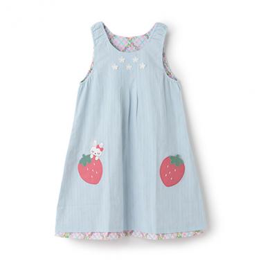 いちご柄リバーシブルジャンパースカート（140cm)