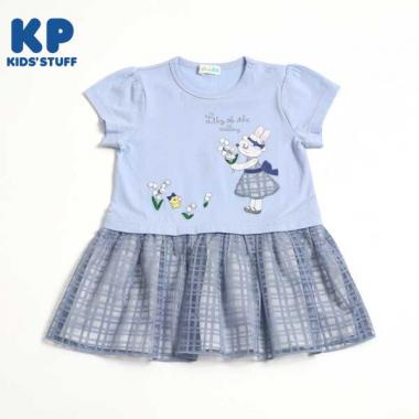 スズランうさぎのドッキング半袖ワンピース(90)