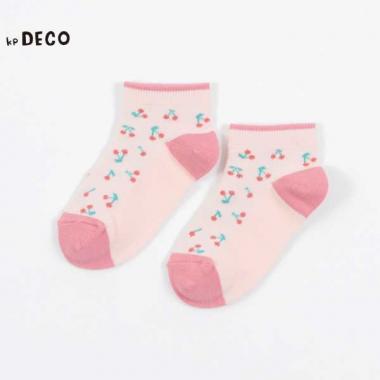 日本製/チェリー柄ソックス(13～23)