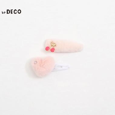 KPDECO チャーム付きヘアピン(パッチンどめ)2個セット