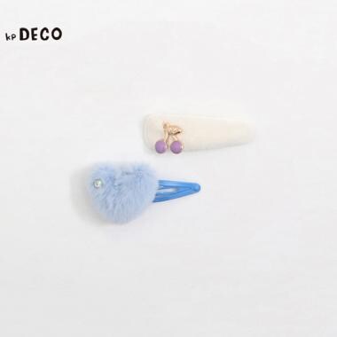 KPDECO チャーム付きヘアピン(パッチンどめ)2個セット